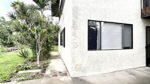 A Conner view of the studio from the driveway area.