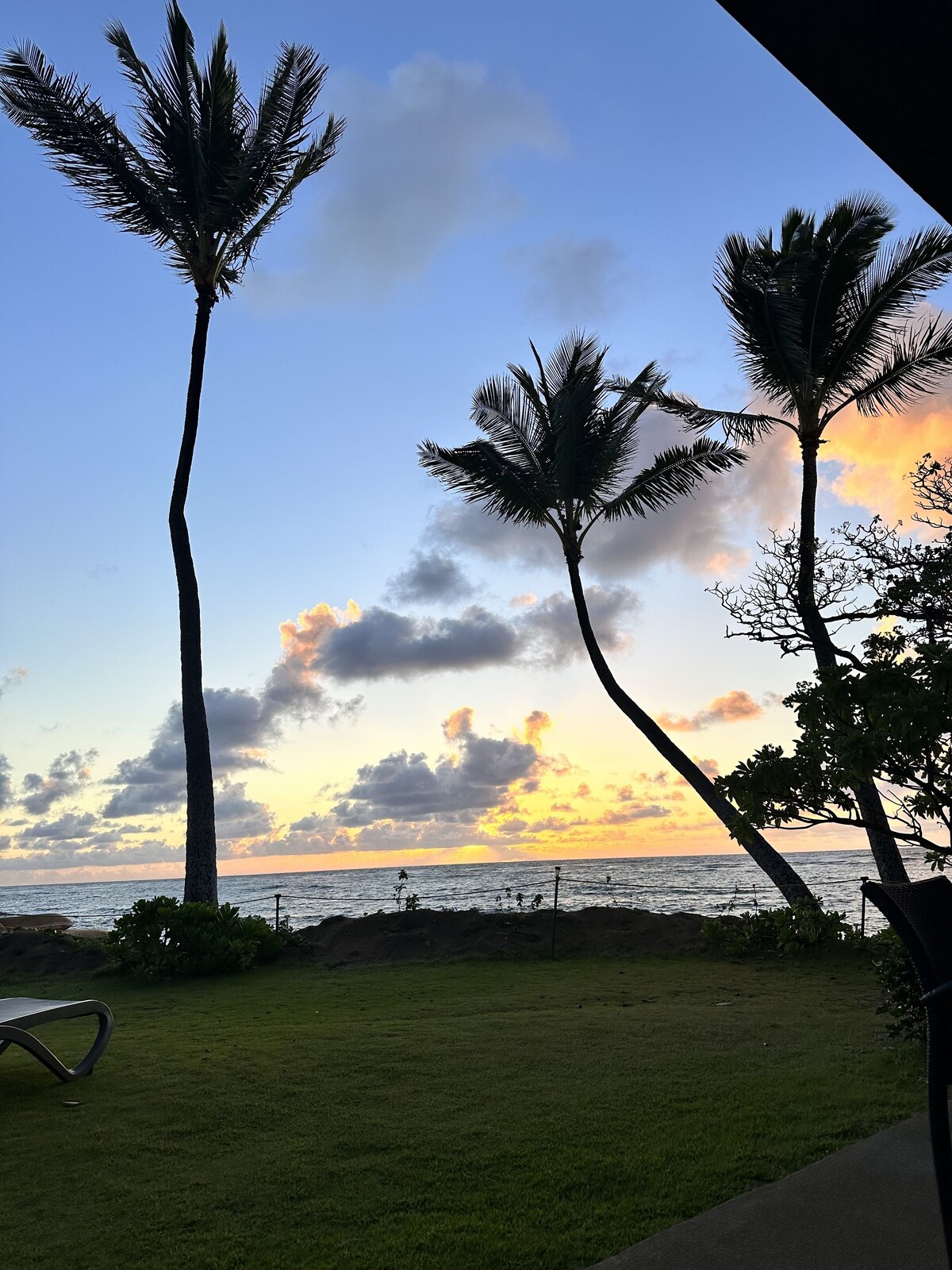 Amazing views from this ground floor, corner unit steps from the beach!