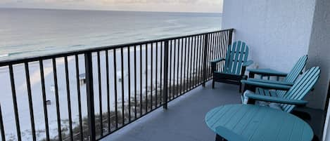 Sit back and relax on this spacious balcony. Beautiful sun set year around.  