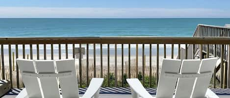 Great beachfront views from main deck