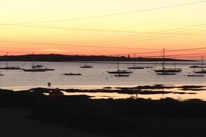 View from the porch at sunset