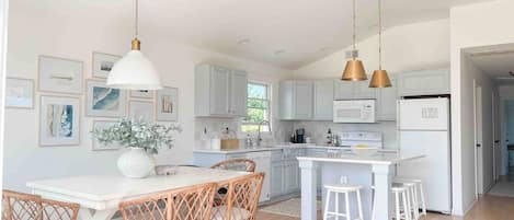 Kitchen with large island. 