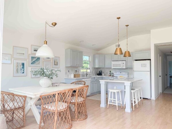 Kitchen with large island. 