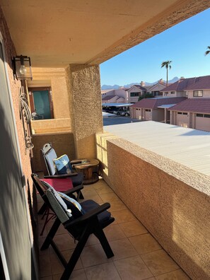 Balcony accessible from bedroom and living room