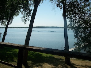 Panoramic views of the lake from deck