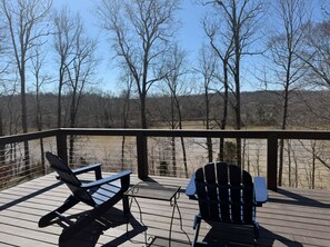 Brand new spacious deck with cable railings
