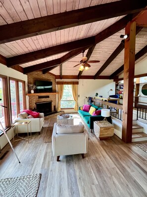 Upstairs living area