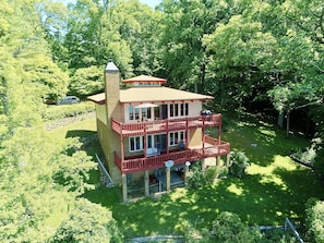 Aerial view of decks