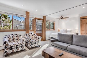 Living area with sleeper sofa