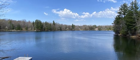View of the lake from main level deck