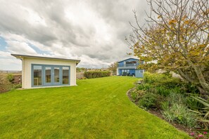 Sunset, Overstrand: Summerhouse in the fully enclosed garden