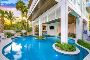 The Perfect Pool Area at Sunset