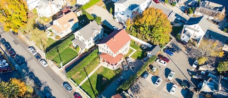 Private yard, with ample parking