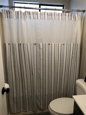 Tub and shower.