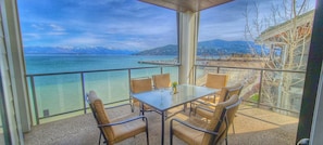 Large covered patio for a morning coffee and an evening meal.