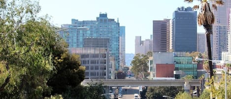 The view of Downtown from the street