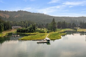 Private Dock & Swimming area accessed via grass trail and Boardwalk over Wetland