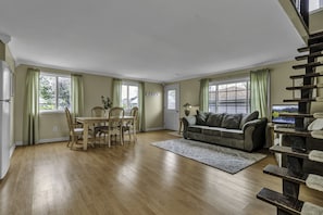 First floor great-room is ideal for entertaining guests and relaxing.
