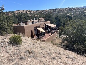 Patio viewed from above. Faces due south.