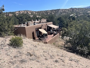 Patio viewed from above. Faces due south.