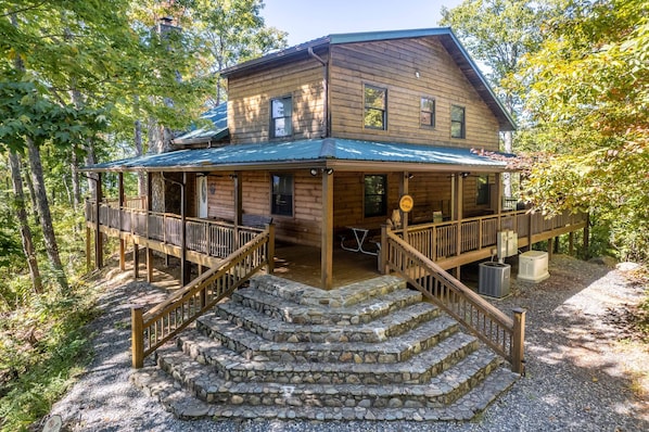 Exterior View - Exterior of home with beautiful stone stair case.