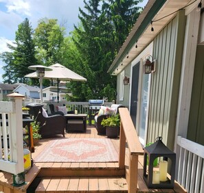 Main deck overlooking the Lake, right off the kitchen & living room