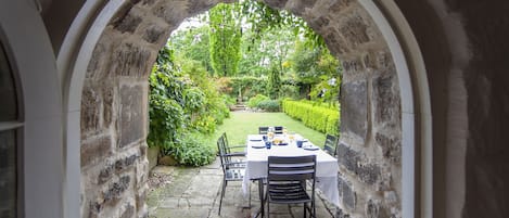 Views out to the beautiful garden.