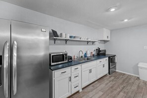 Fully stocked Kitchen. 