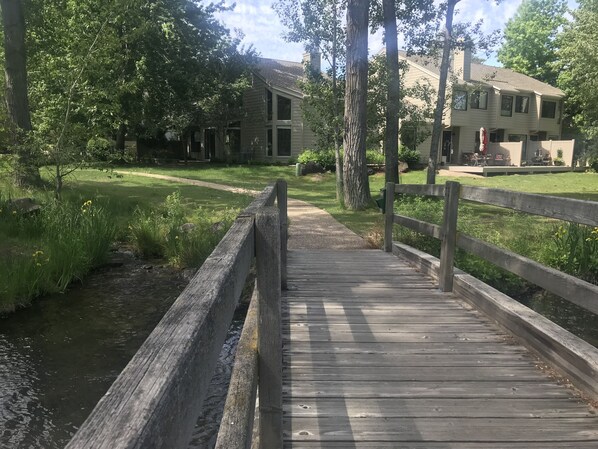 From the bridge facing our house