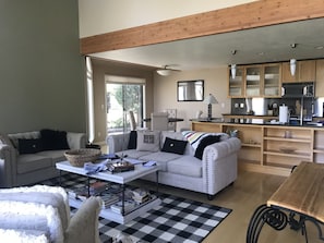 Living room and kitchen
