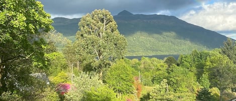 View of Ben Lomond and Loch Lomond from cottage