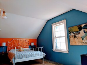 One of 5 bedrooms, all easily fit queen beds with lots more room to spare.  