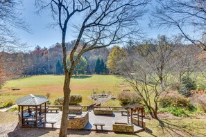 Exterior | Furnished Patio & Gazebo Area | On-Site Trails & Creek