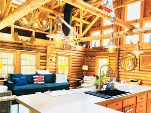Open living room with Kitchen