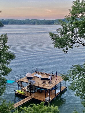 Sunset view from deck
