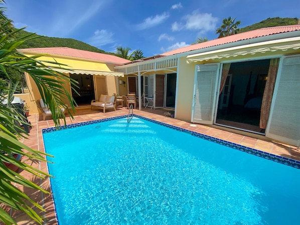 Your own private pool at Lower Latitudes Villa in St. Croix USVI. 