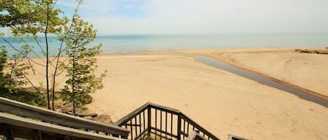 Vue sur la plage ou l’océan