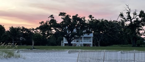 View of house from the beach