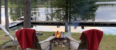 Daily fires by the lake and cozy up with Recycled wool
blankets. 