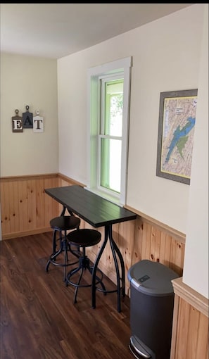 Bar seating in kitchen