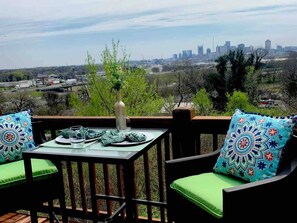 Your own private balcony with Nashville views! Views from the living room and kitchen too!