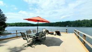 Boathouse deck; .perfect for sunning. cocktails, stargazing at night