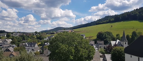 "der Blick aus dem Fenster im Sommer"