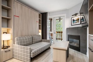 Reminisce about day while relaxing in the cozy living area