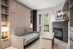 Reminisce about day while relaxing in the cozy living area