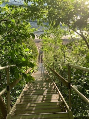 Stairs to the beach! They are steep