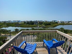 Water view facing the ocean, one of the six decks at our home