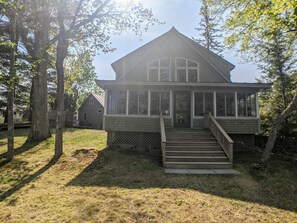 lake side view of home