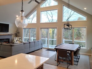 Dining area with views to the river.