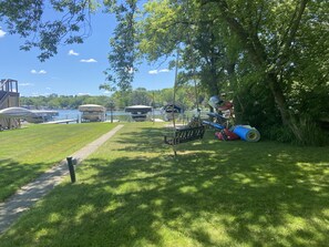 Yard with tree swing and boat slip (optional)